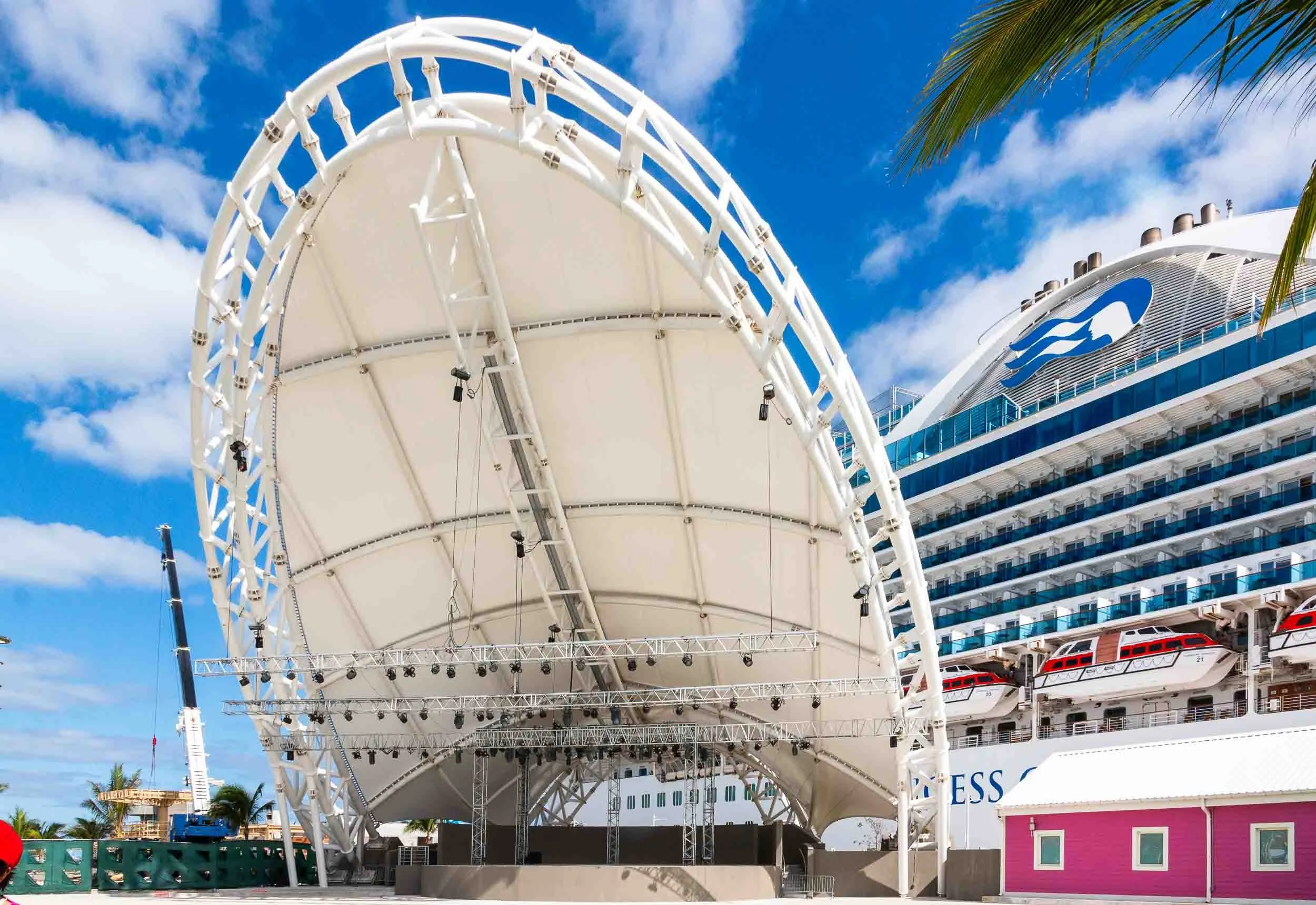The amphitheater at the revitalized Nassau Cruise Port at Prince George Wharf.