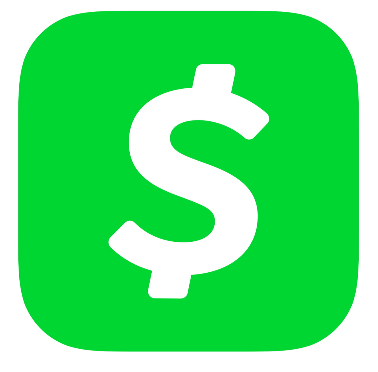 Green app icon with a white dollar sign in the center.