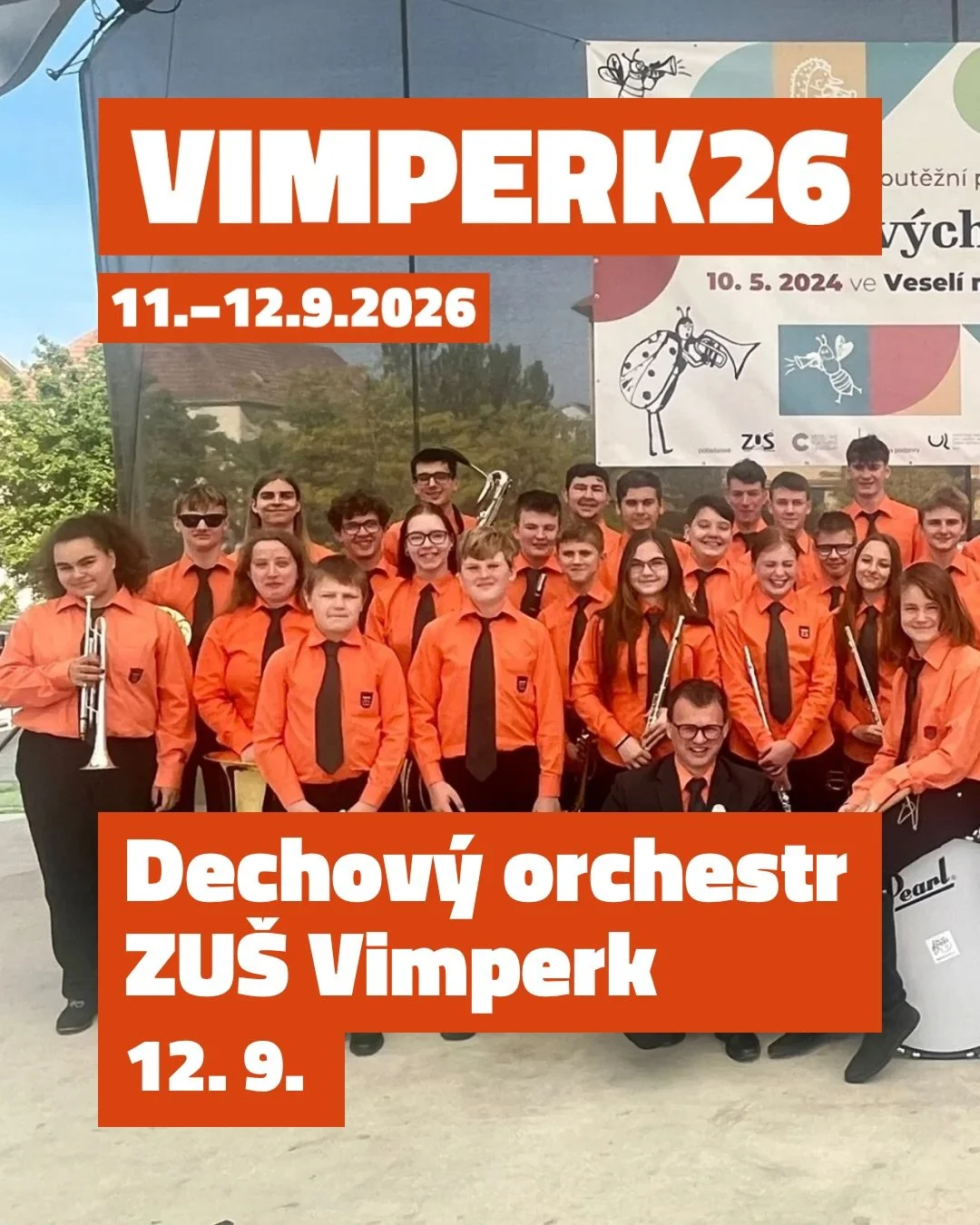 100 muzikantů a jedno p&oacute;dium! 
Poř&aacute;dnou d&aacute;vku energie doveze dechov&yacute; orchestr ZU&Scaron; Vimperk, kter&yacute; na festivalu vystoup&iacute; ve speci&aacute;ln&iacute; sestavě se současn&yacute;mi i b&yacute;val&yacute;mi č