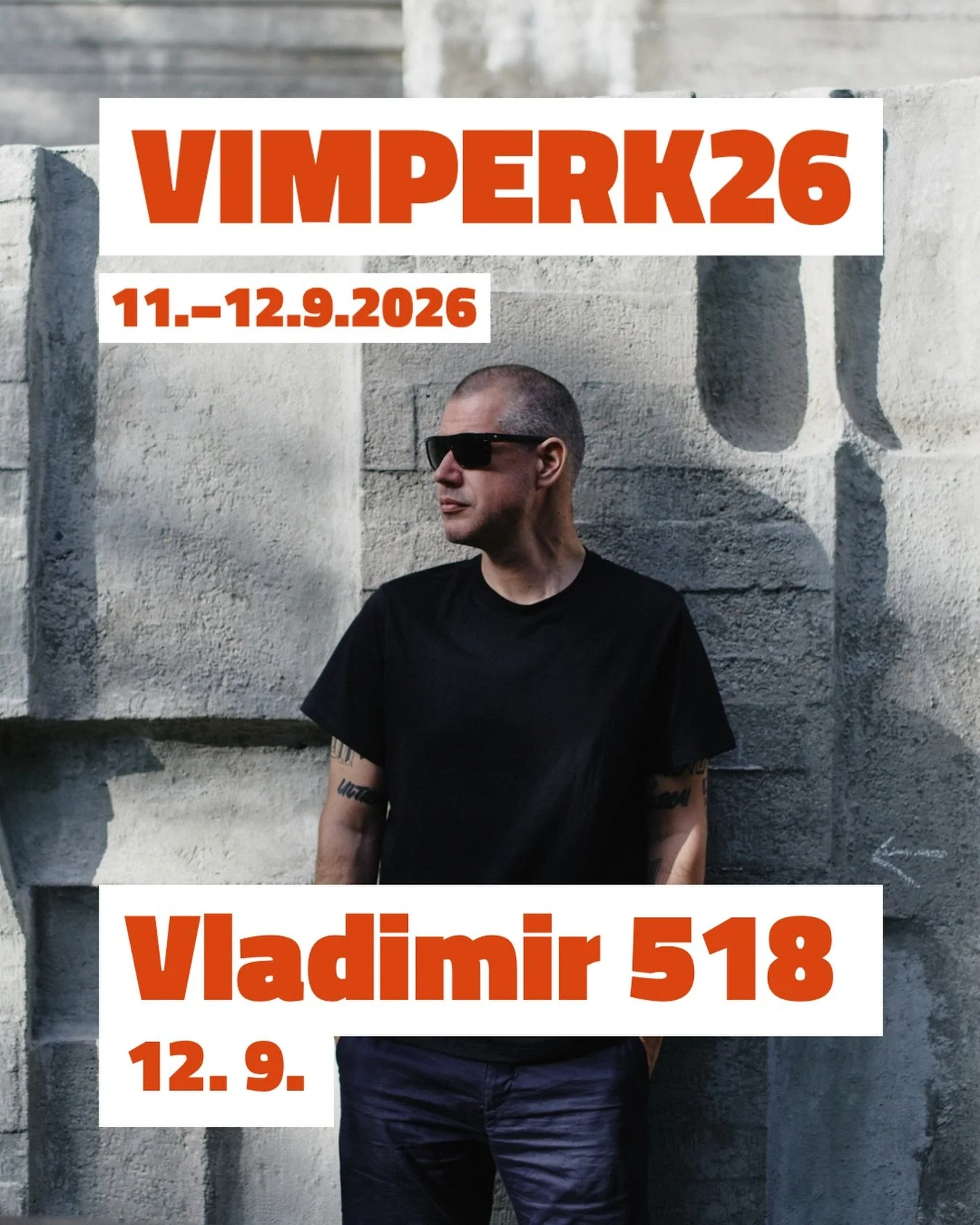 Ikona česk&eacute;ho rapu, člen PSH, zakladatel BiggBoss a v&yacute;razn&aacute; postava dom&aacute;c&iacute; uměleck&eacute; sc&eacute;ny. 

@vladimir518praha doraz&iacute; 12. z&aacute;ř&iacute; na Vimperk! 🙌🏻

Hudba, knihy, v&yacute;tvarn&eacute