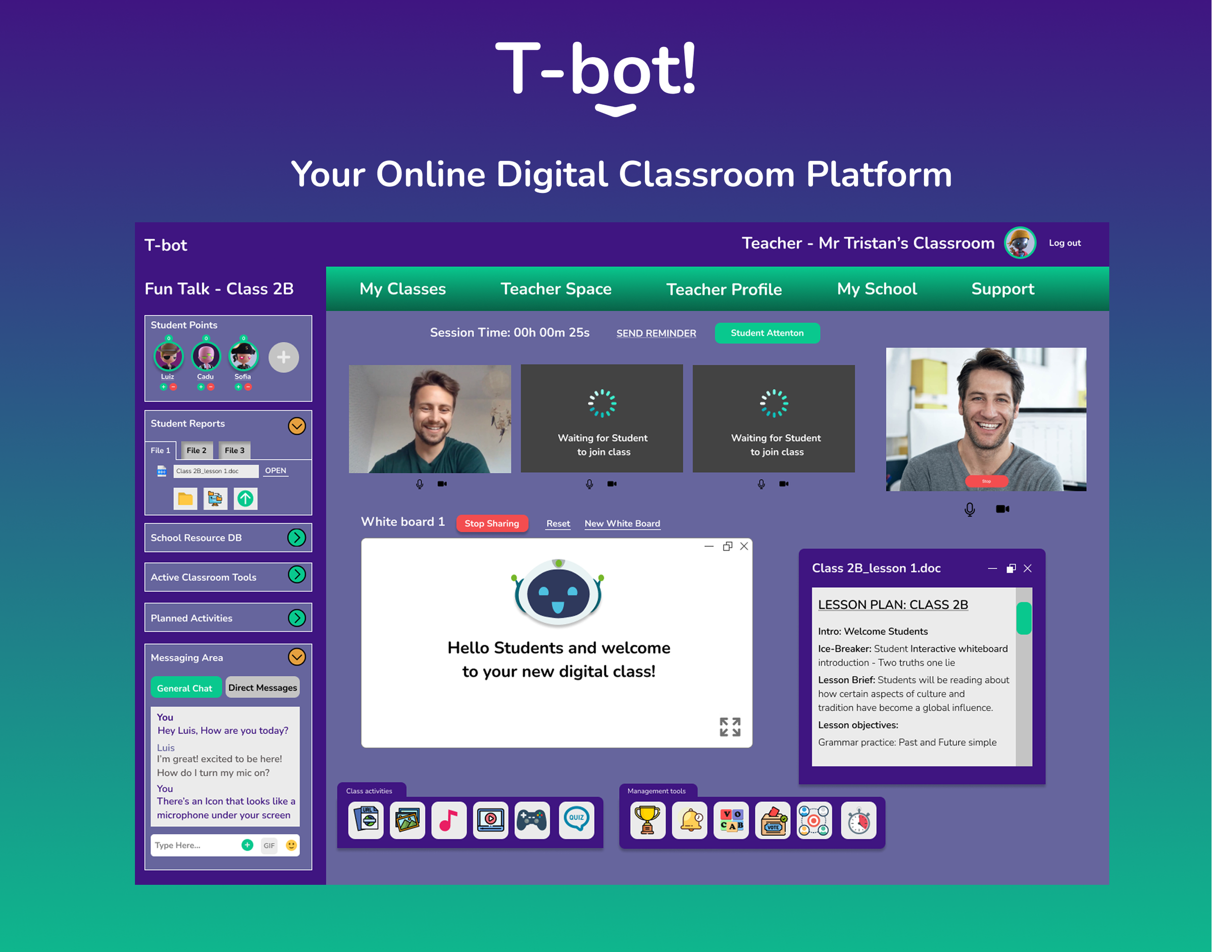 T-Bot Web App Design