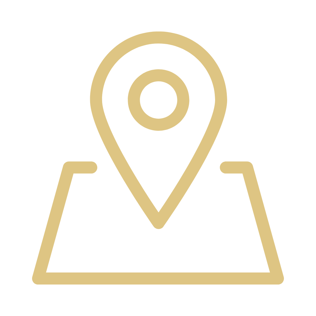 Map pin icon on a stand or map symbol