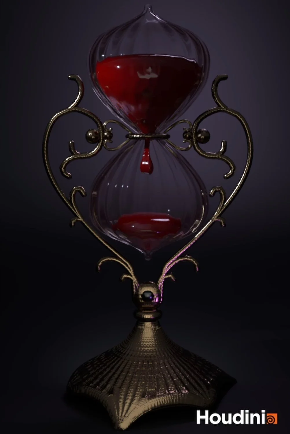 Blood Hourglass - 3D simulation