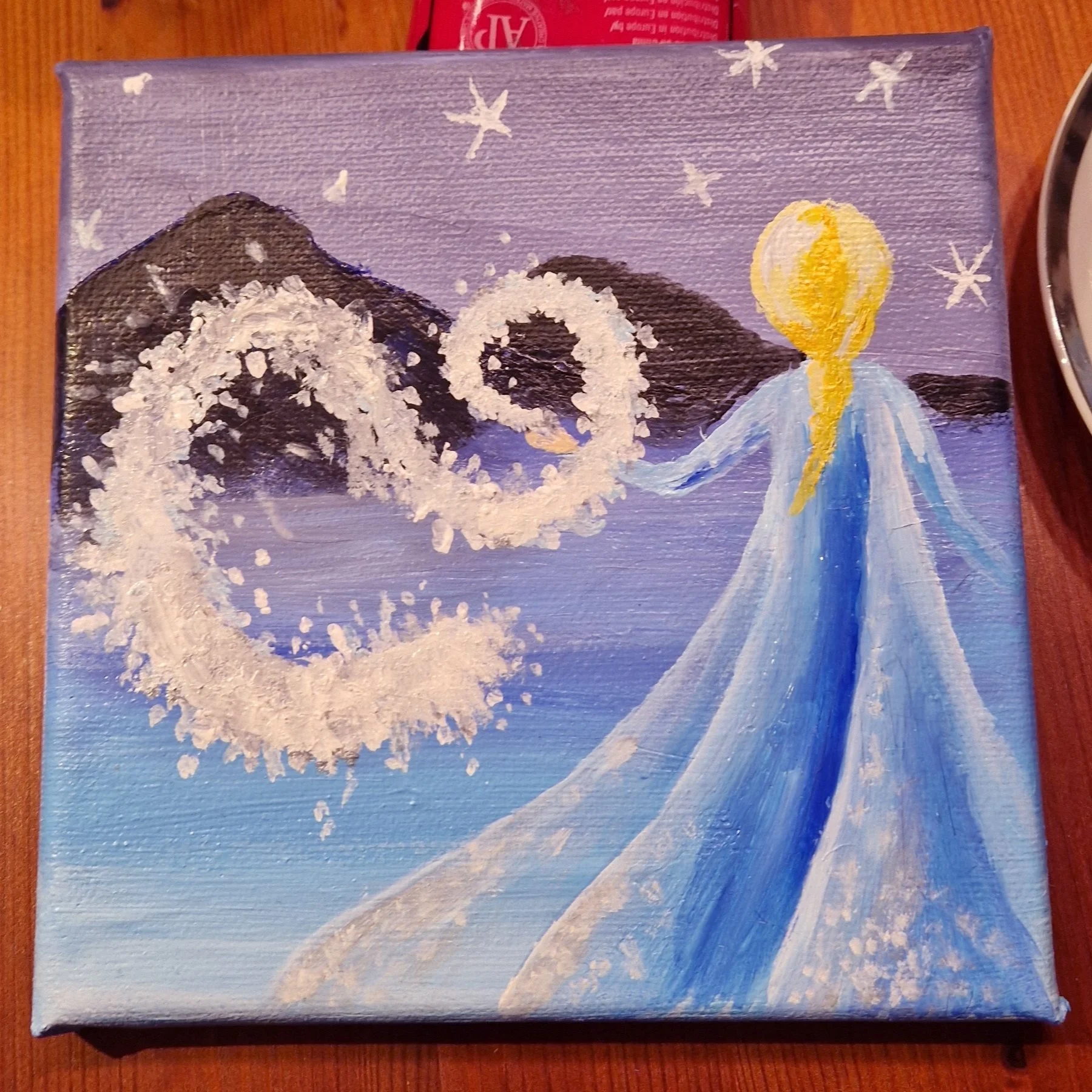 ice princess acrylic painting