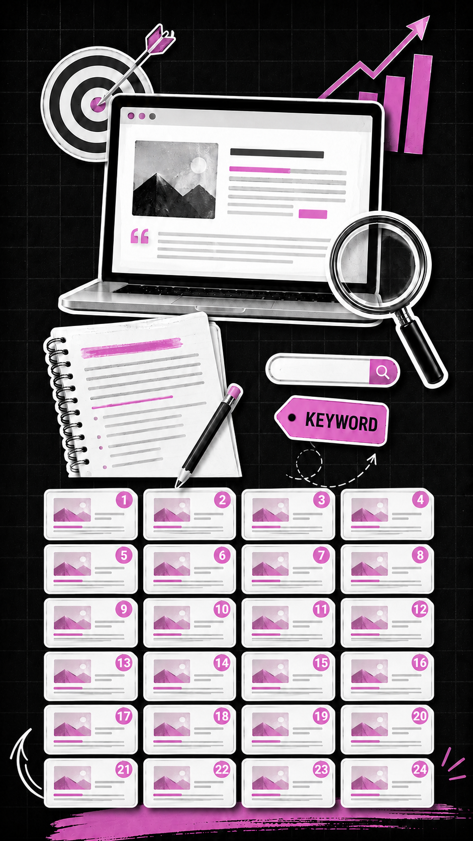 Blog Writing: 24 SEO-Driven Blog Posts