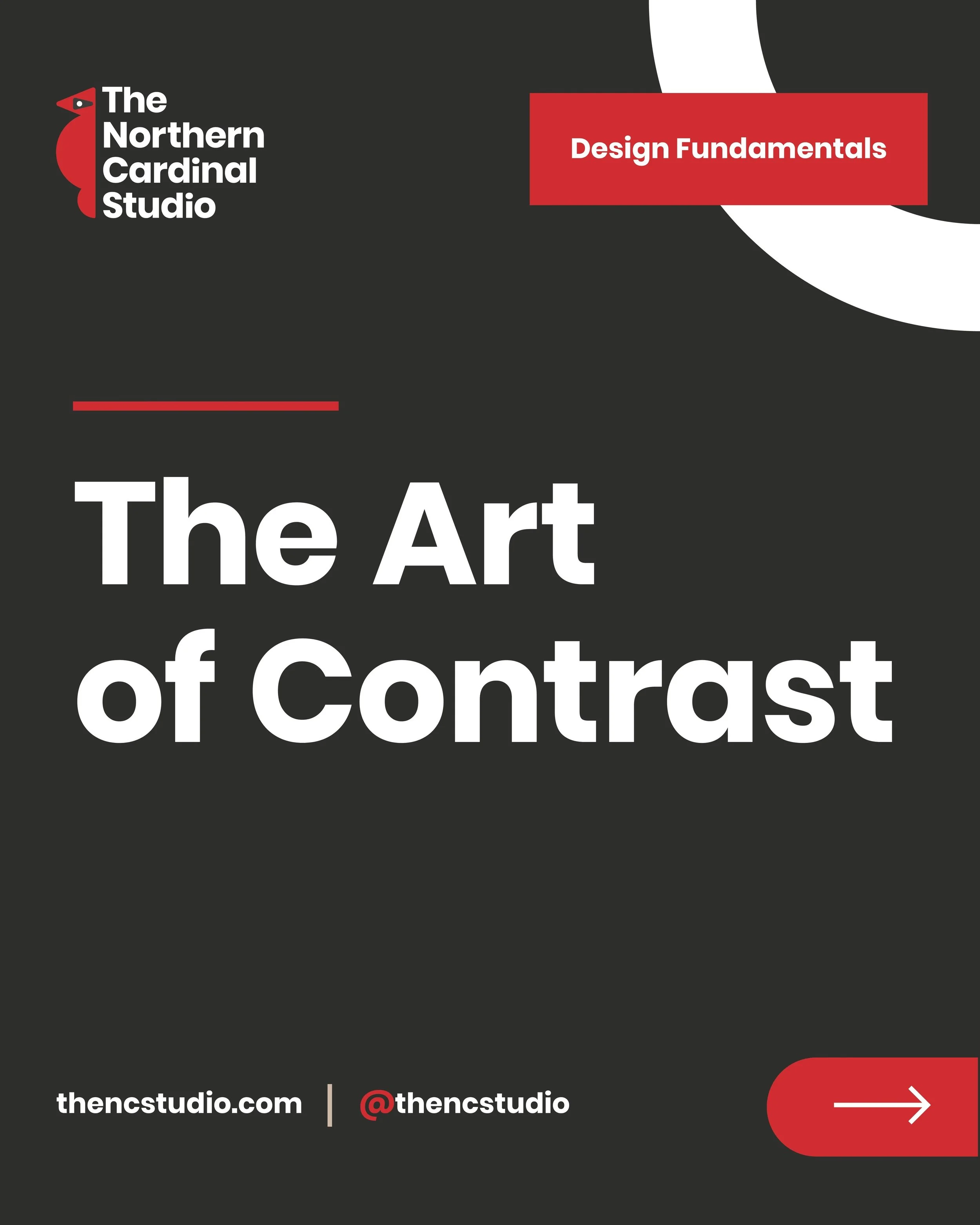 Contrast is one of the most powerful principles in graphic design.

It helps establish hierarchy, direct attention, and make information easier to understand.

Whether it's created through scale, color, typography, or value, contrast gives every desi