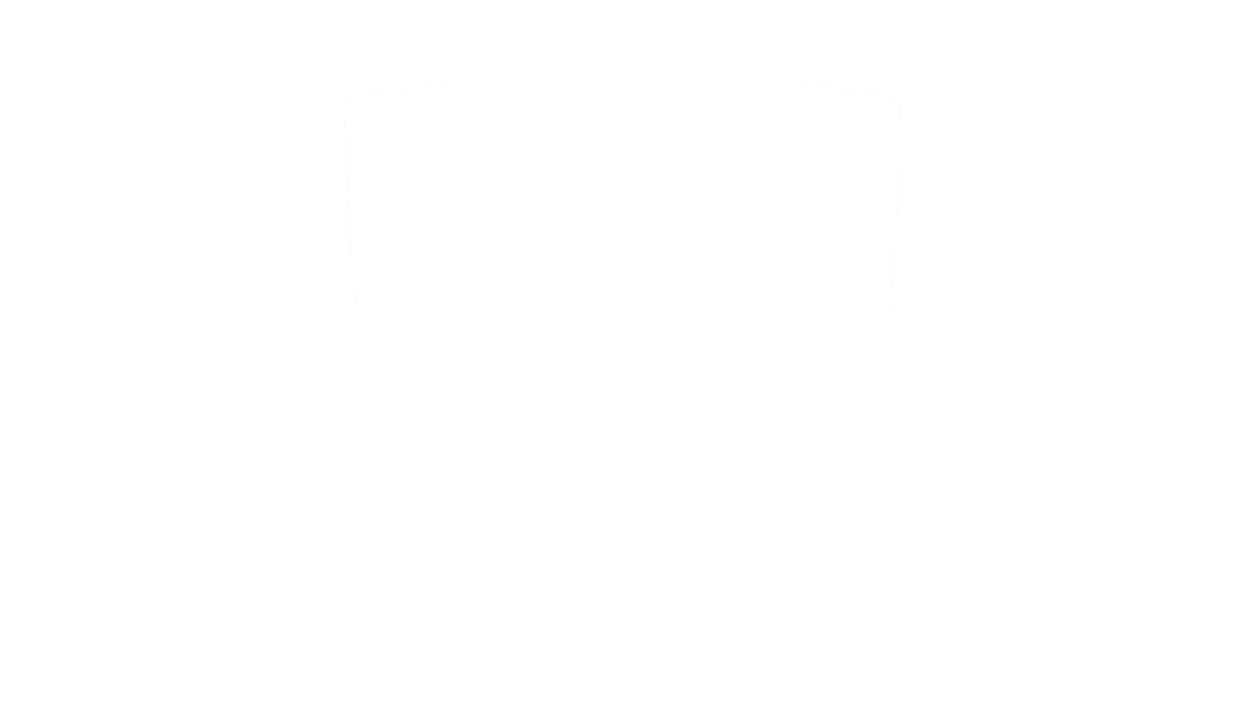 A shield with a white outline and a blank white interior.