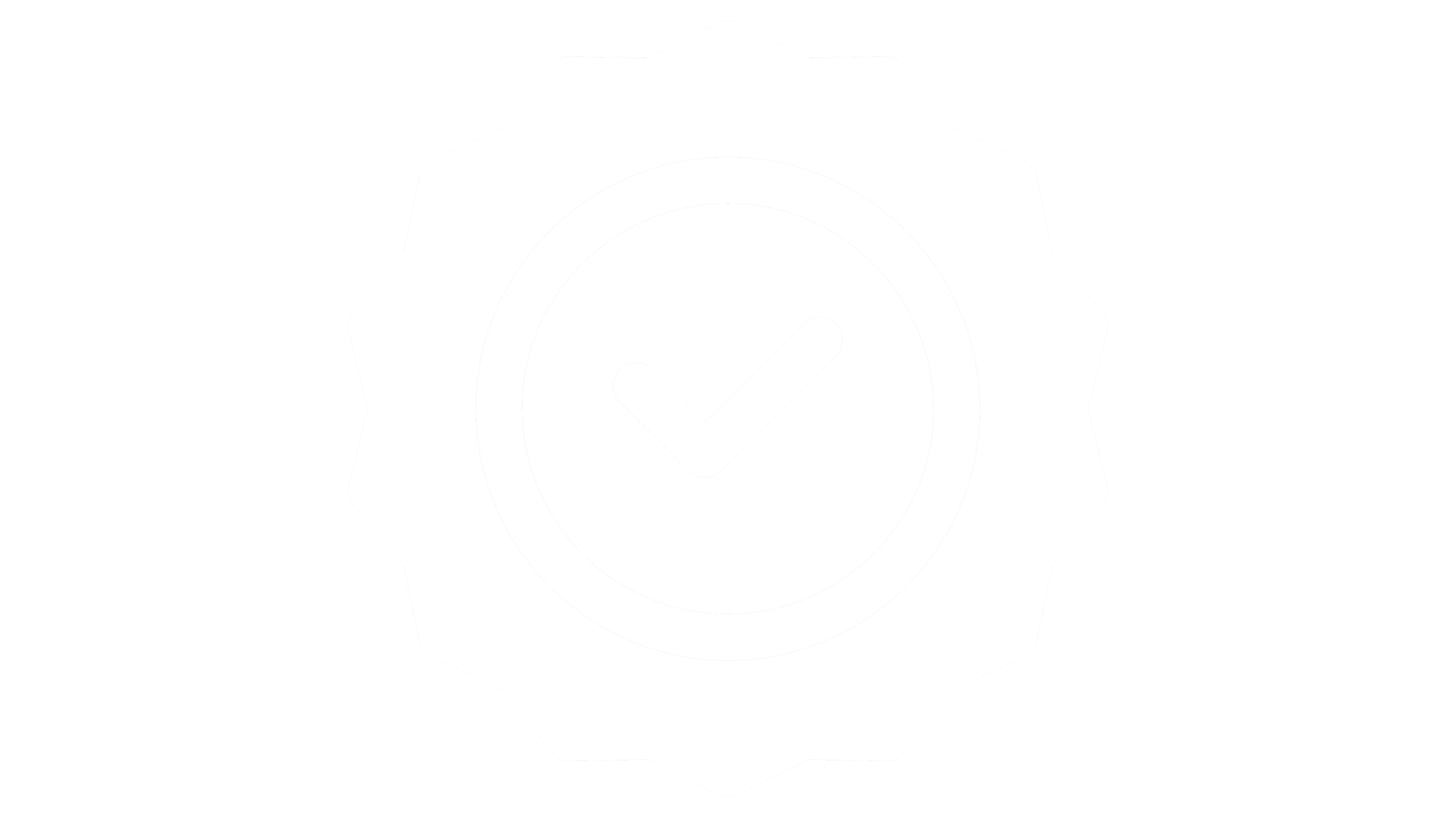 Icon of a gear with a checkmark inside.
