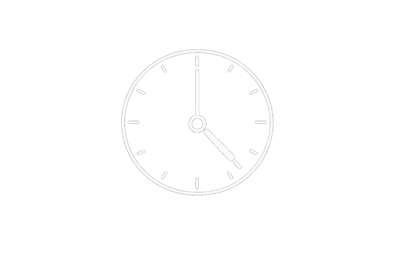 Analog clock showing the time at 12:22. release your mind.
