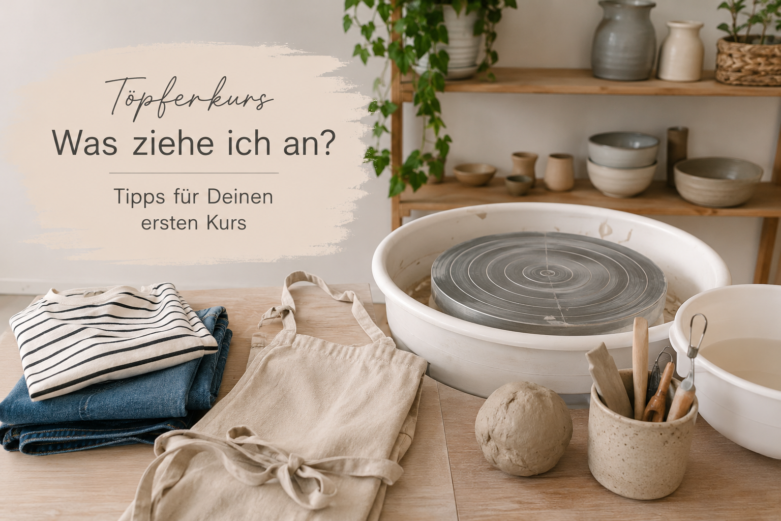 Was ziehe ich zu einem Töpferkurs an? So bist du bestens vorbereitet