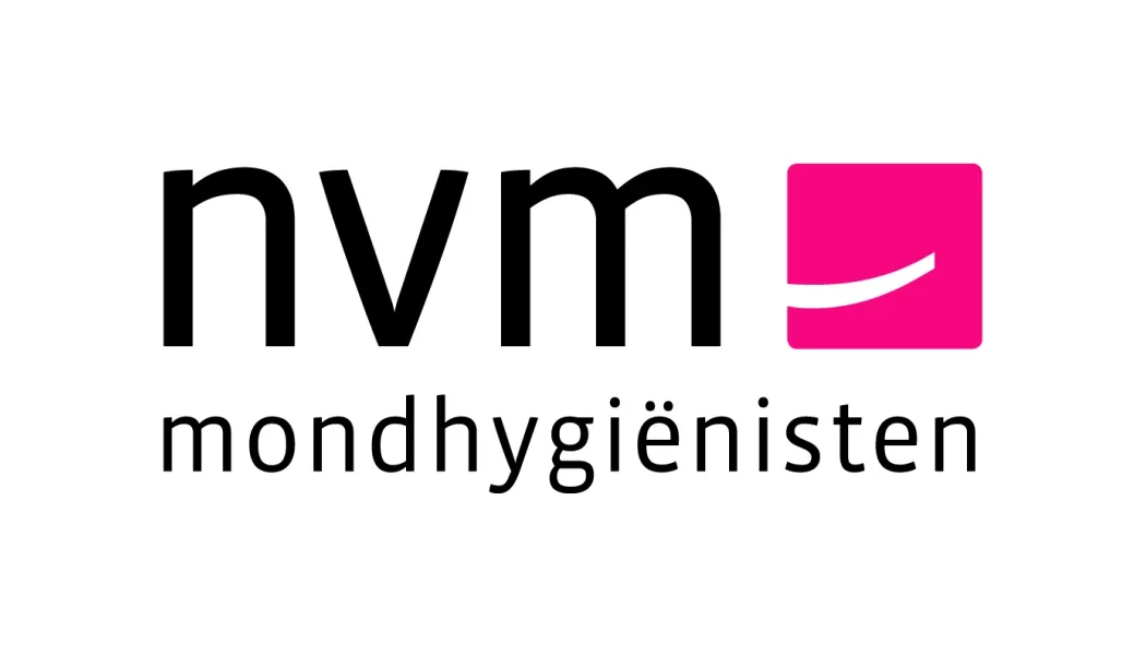 Logo NVM mondhygiënisten; is de beroepsorganisatie voor mondhygiënisten in Nederland. NVM-mondhygiënisten staat borg voor professionele, preventieve mondzorg.