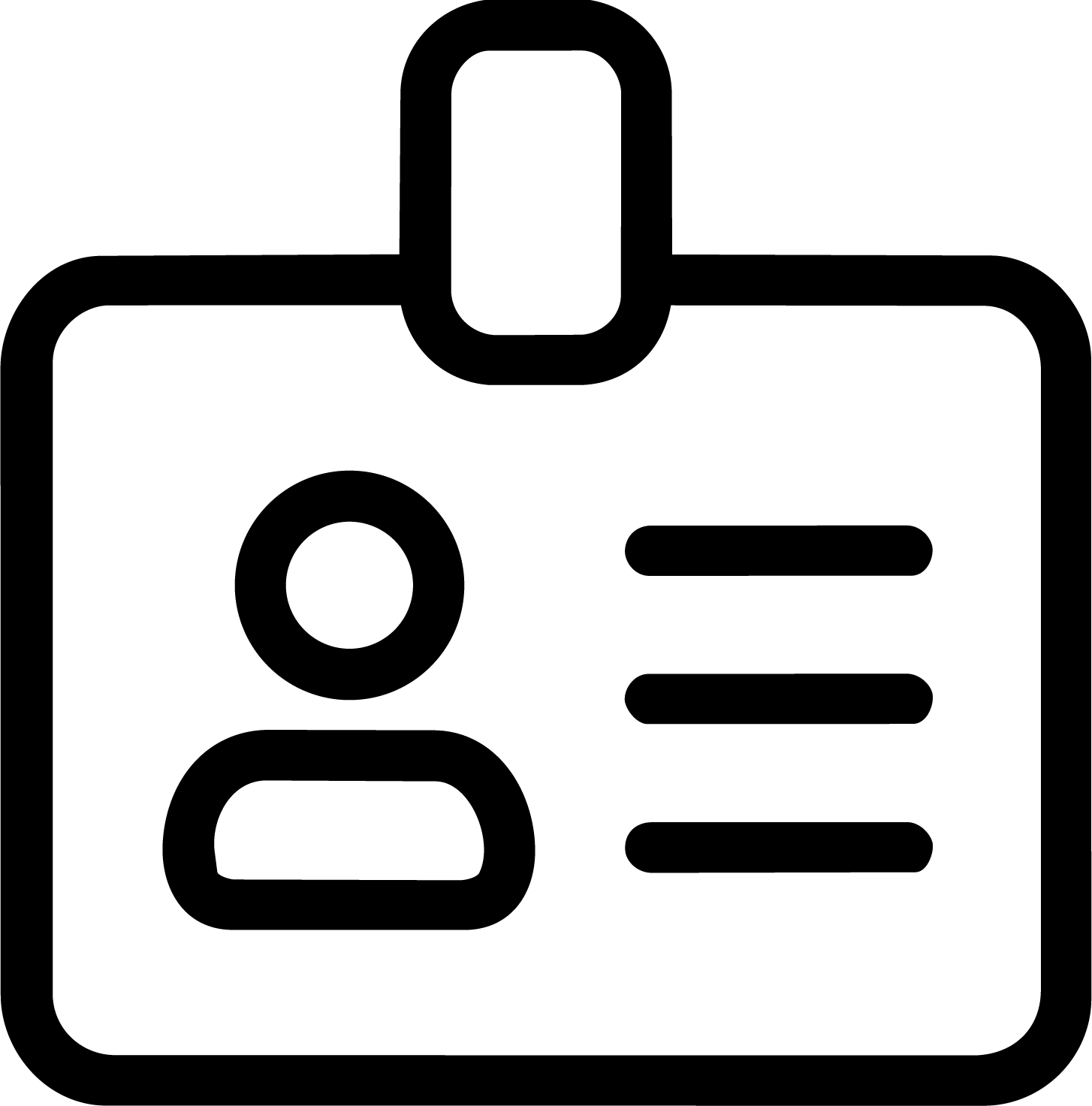 Icon of a user profile with a camera at the top, indicating profile picture or account photo.