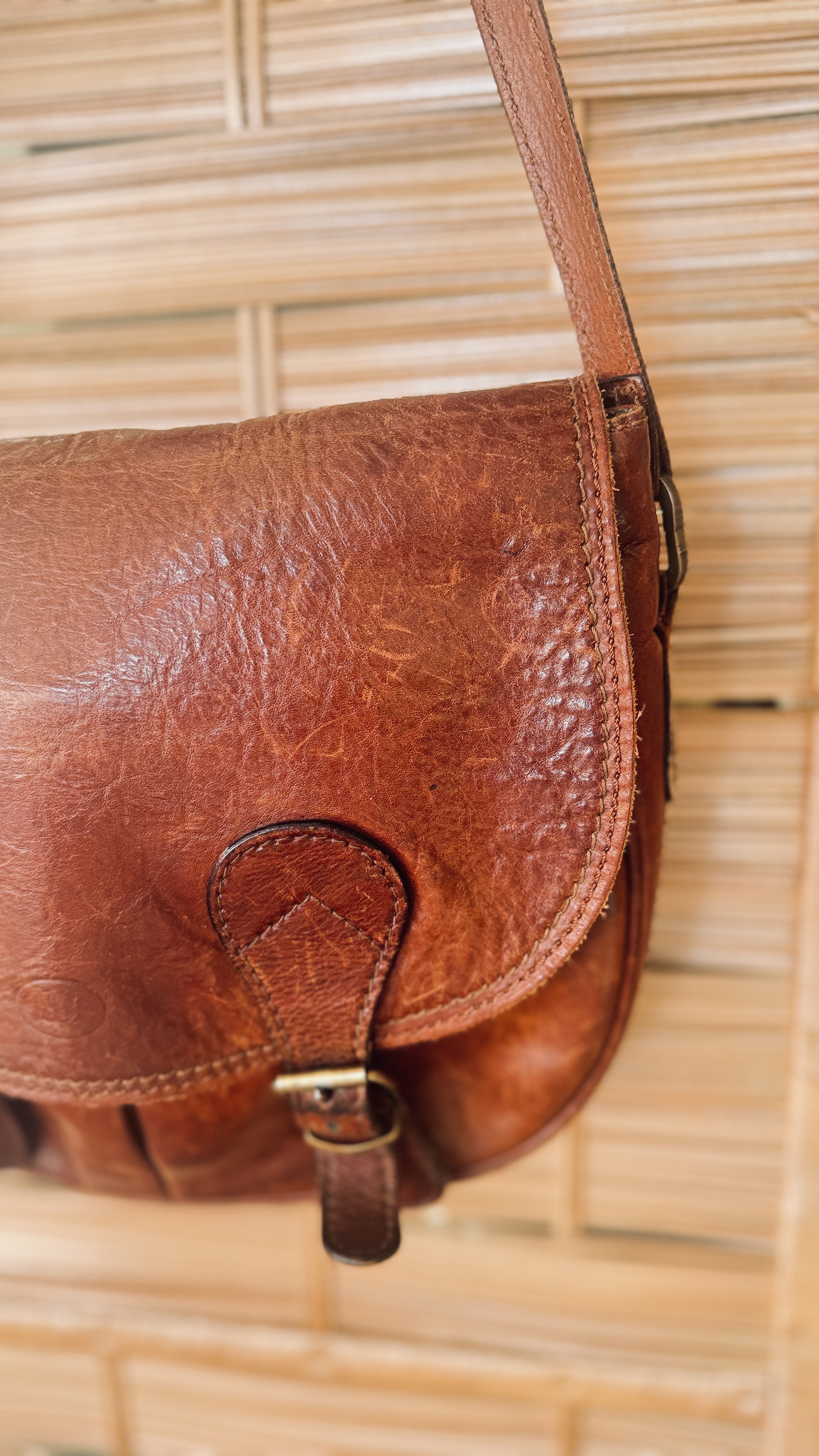 Original 1970's Vintage Leather Satchel