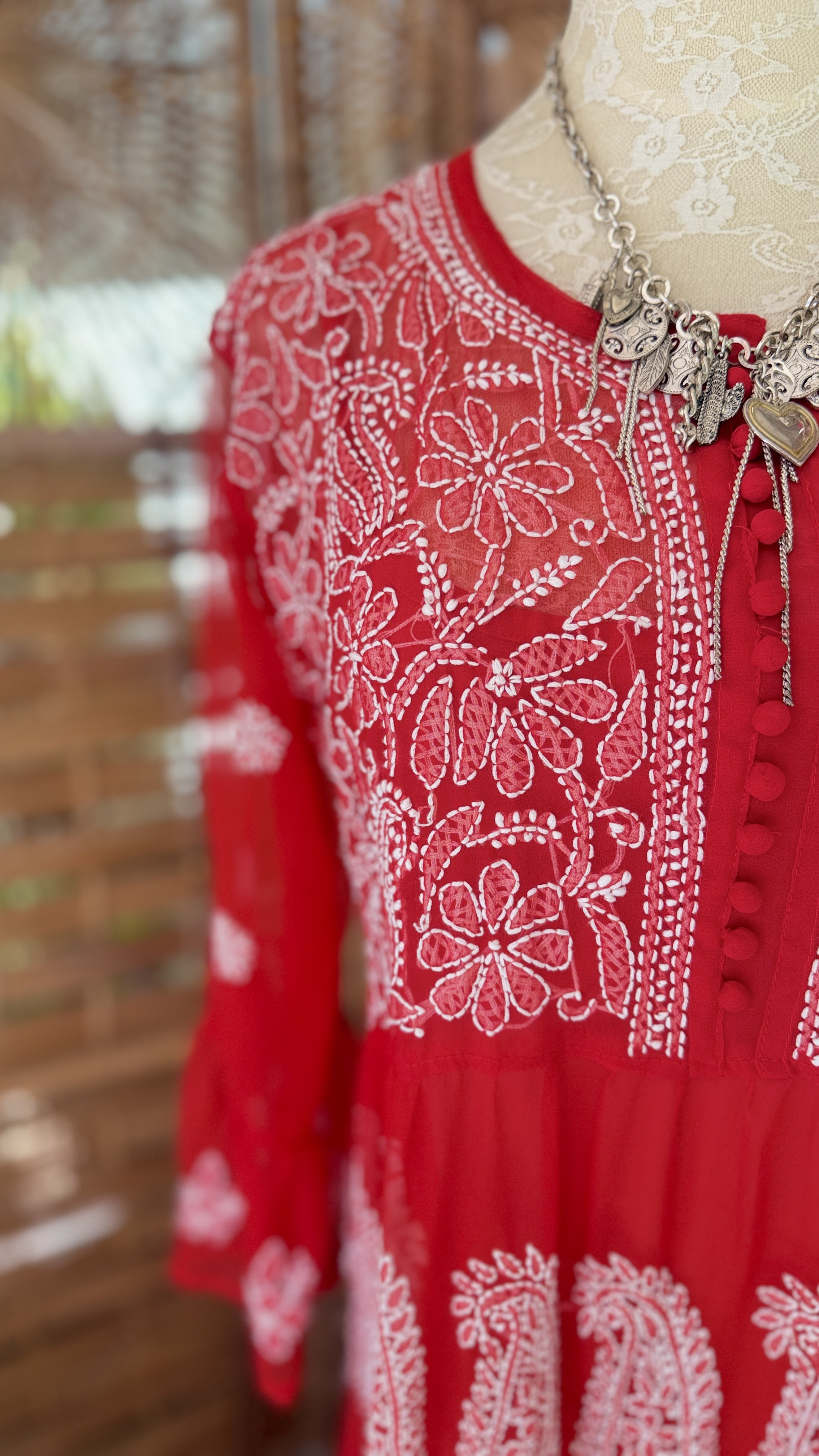 One of a kind Statement Embroidery Dress