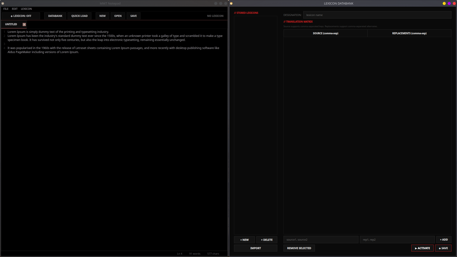 MMT Lexicon Hotswap Notepad Editor