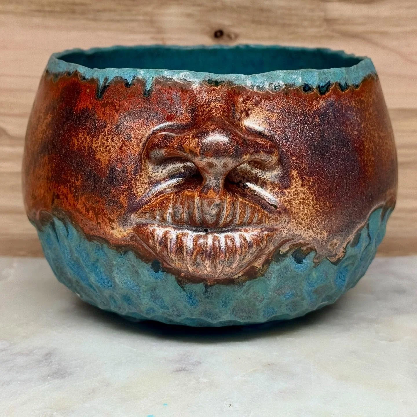 I&rsquo;ve been going through a kind of &lsquo;face phase&rsquo; with my pottery. I have a habit of not taking myself seriously, and I joked about this current obsession with faces in passing to a dear friend. She texted me this observation: &ldquo;i