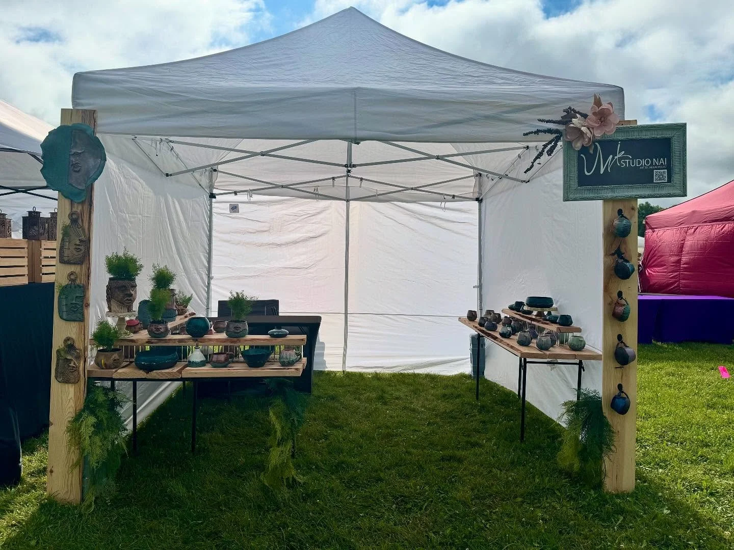 Doing my first outdoor art show in  2 years today! Showing at the Lake Country Arts Festival in Nagawaukee Park in Delafeild today from 9-4.  #lakecountryartsfestival #wisconsinsummer #wisconsinpottery #wisconsinceramics