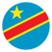 Drapeau de la RDC (République démocratique du Congo) avec des couleurs bleu, rouge et jaune.