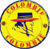 Logo du gouvernement colombien avec image d'une personne portant un chapeau, entouré du texte 'Colombie Colombie' en jaune et rouge.