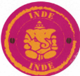 Logo circulaire avec un lion stylisé au centre, inscription 'INDE' en haut et 'LADE' en bas.