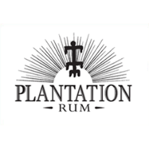 Logo avec un bateau stylisé et le texte 'Plantation Rum'.