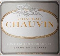 Étiquette de bouteille de vin Château Chauvin Saint-Émilion Grand Cru.