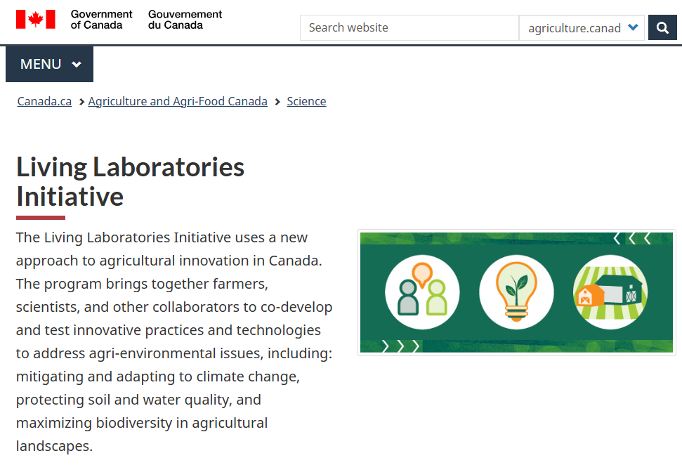 AAFC's Living Laboratories Initiative - Canada