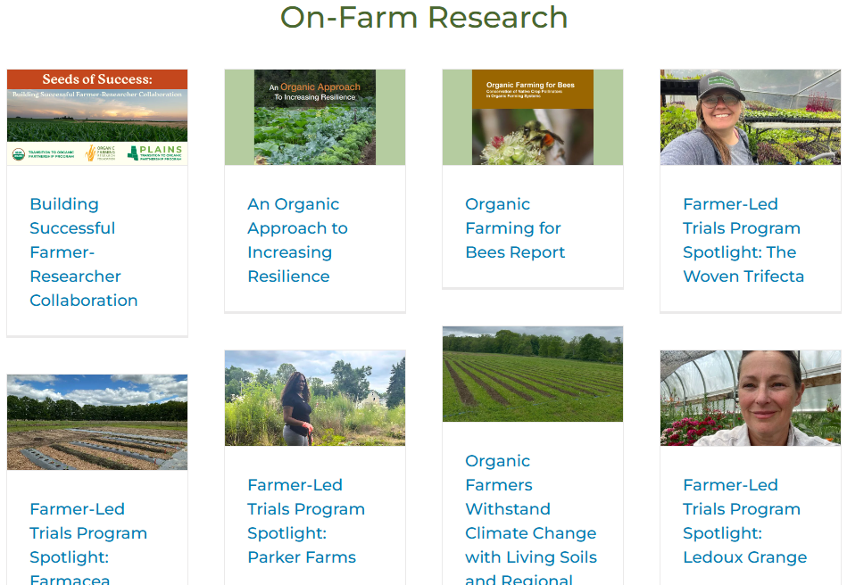 OFRF: Organic On-Farm Research - US