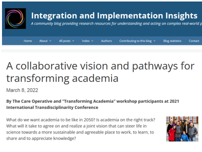 i2Insights - The Integration and Implementation Insights: concepts, methods, processes, theories, frameworks and other tools for complex societal and environmental problems