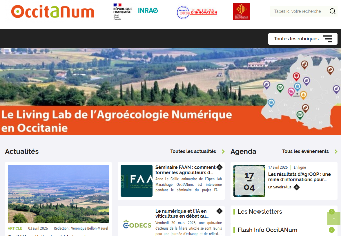 OccitaNum: Living Labs on digital technologies for the agroecological transition - France