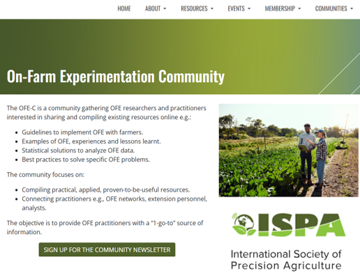 2026-2023 The ISPA OFE-Community has been sharing to over 450 practitioners, extension personnel, researchers and analysts several hundreds links about projects, articles and people relevant to the development of OFE in precision agriculture and beyo
