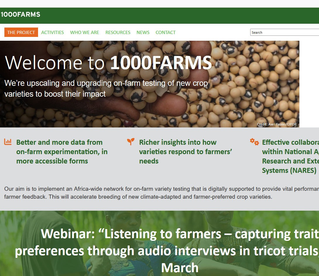 Tricot & ClimMob: Upscaling and upgrading on-farm testing - Global