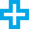 Blue plus symbol