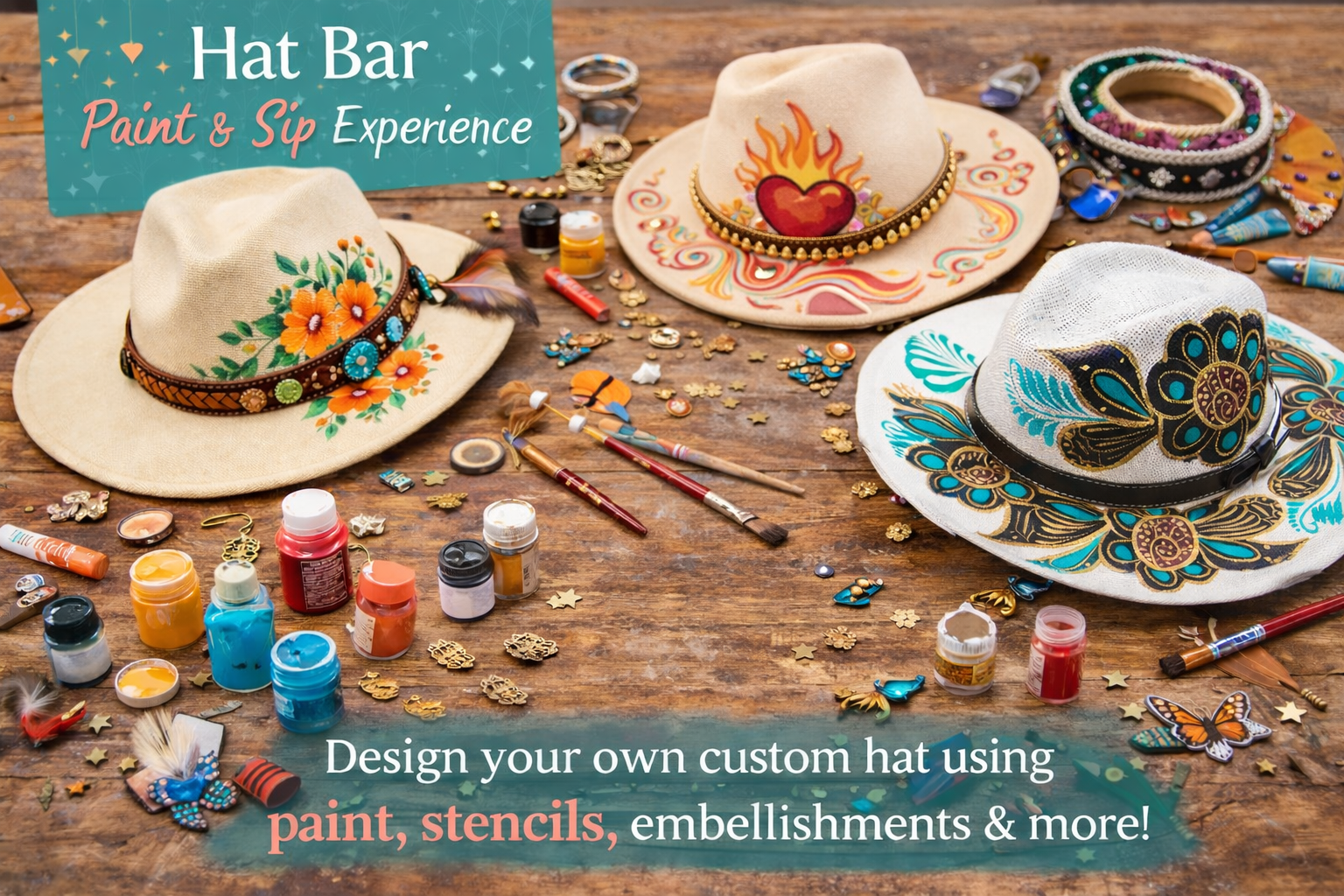 Hat Bar Paint & Sip Experience