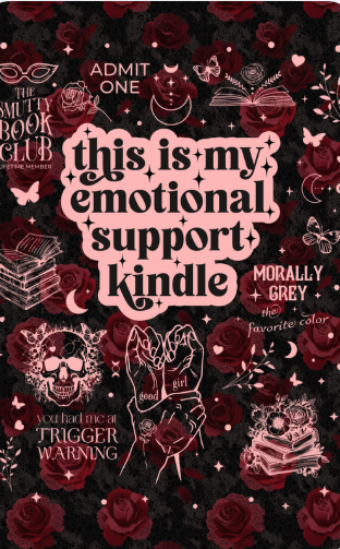 Emotional Support Kindle Cover Insert (Red)