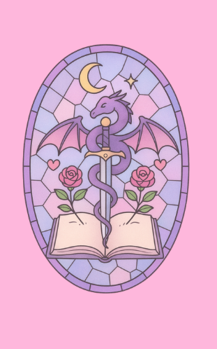Dragon Stained Glass Kindle Cover Insert