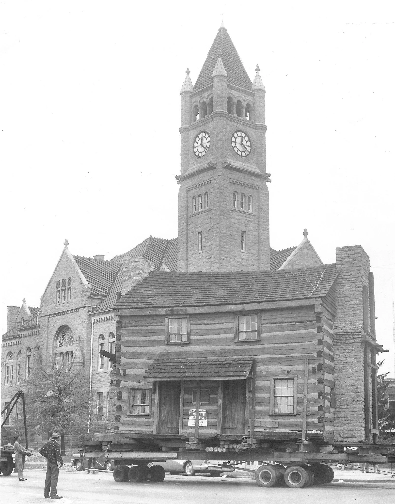 Passing the courthouse while moving to current location, 1965
