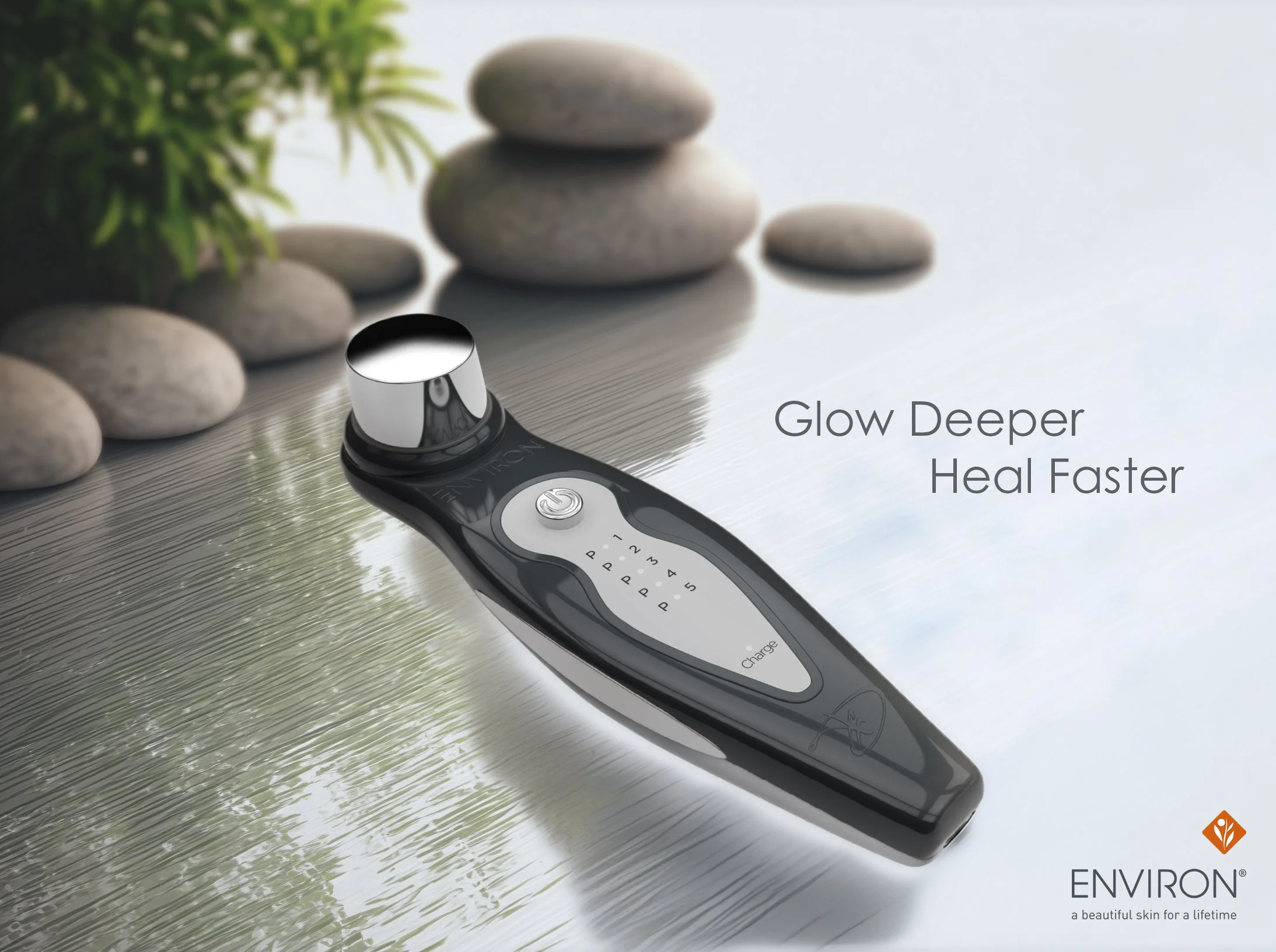 Photoreal skincare device render for Environ product campaign