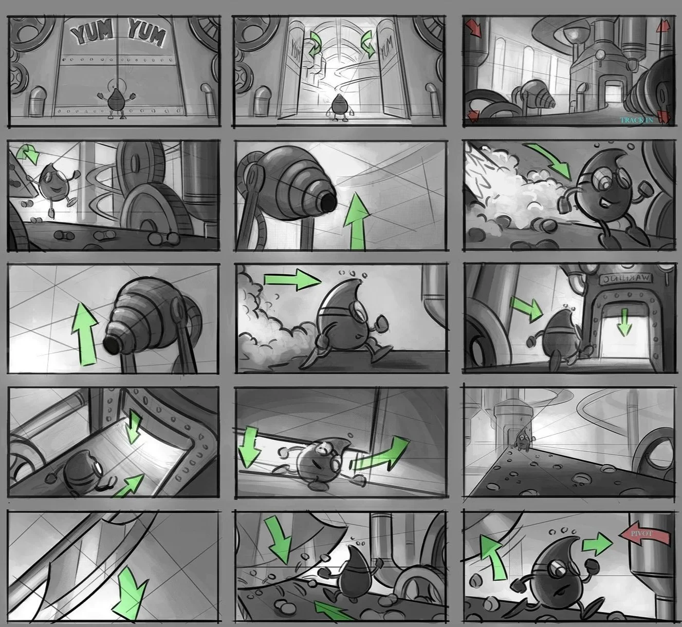 Storyboard development for Yum Yum Peanut Butter campaign