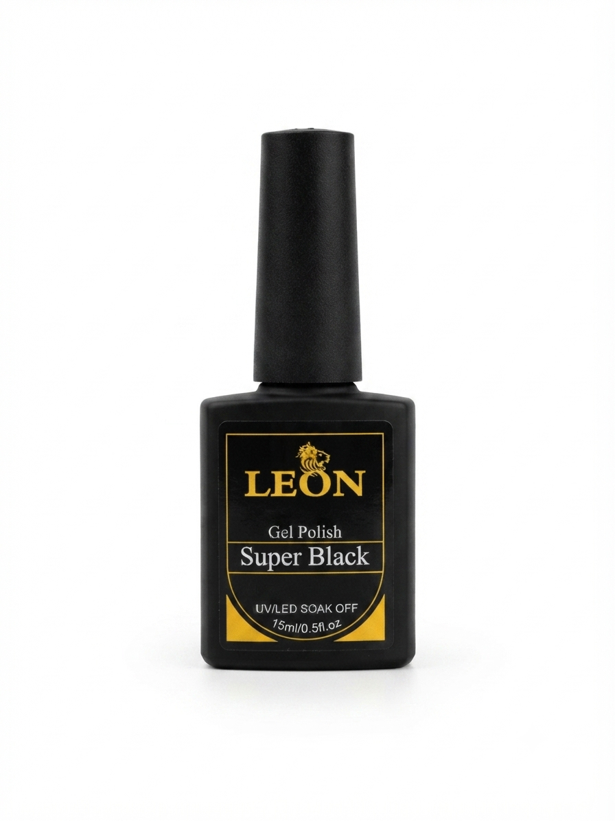 LEON Gel Super Black Polish 0.5oz