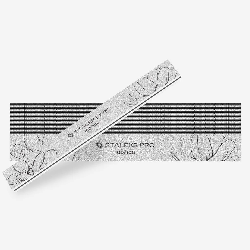 STALEKS Straight Mineral Nail File EXPERT 20 100/100 grit (25 pcs)