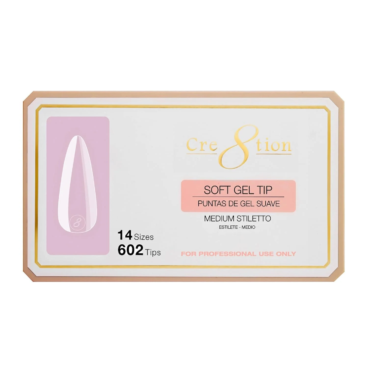 Cre8tion Soft Gel Tip - Stiletto 602pc