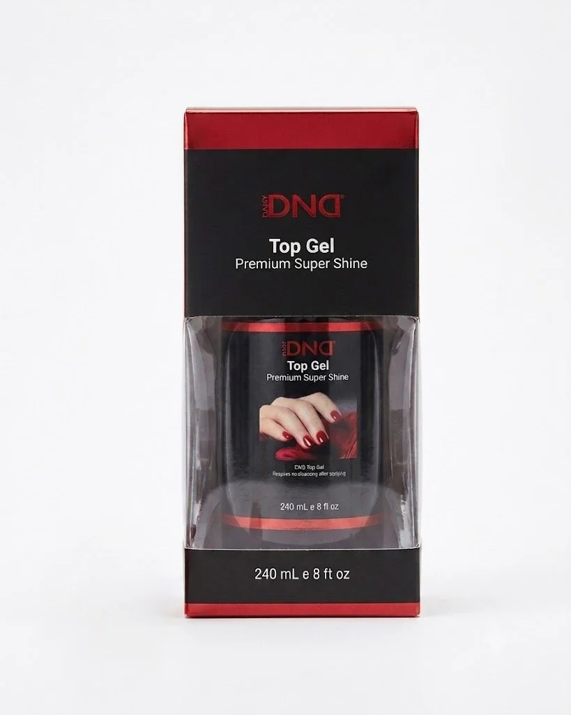 DND Premium Gel Top Coat No Cleanse 8oz