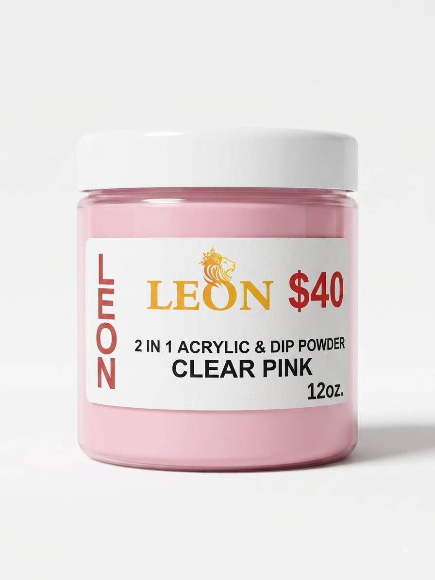 LEON Clear Pink Acrylic Powder 12oz