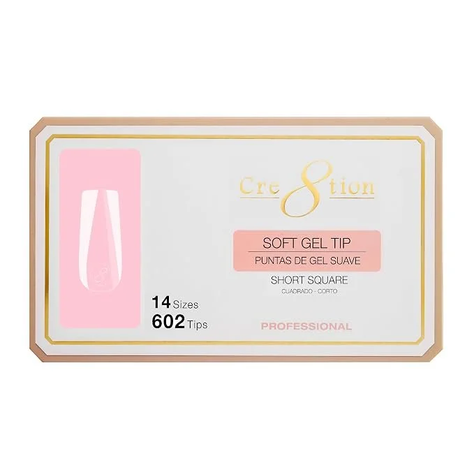 Cre8tion Soft Gel Tip - Square 602pc