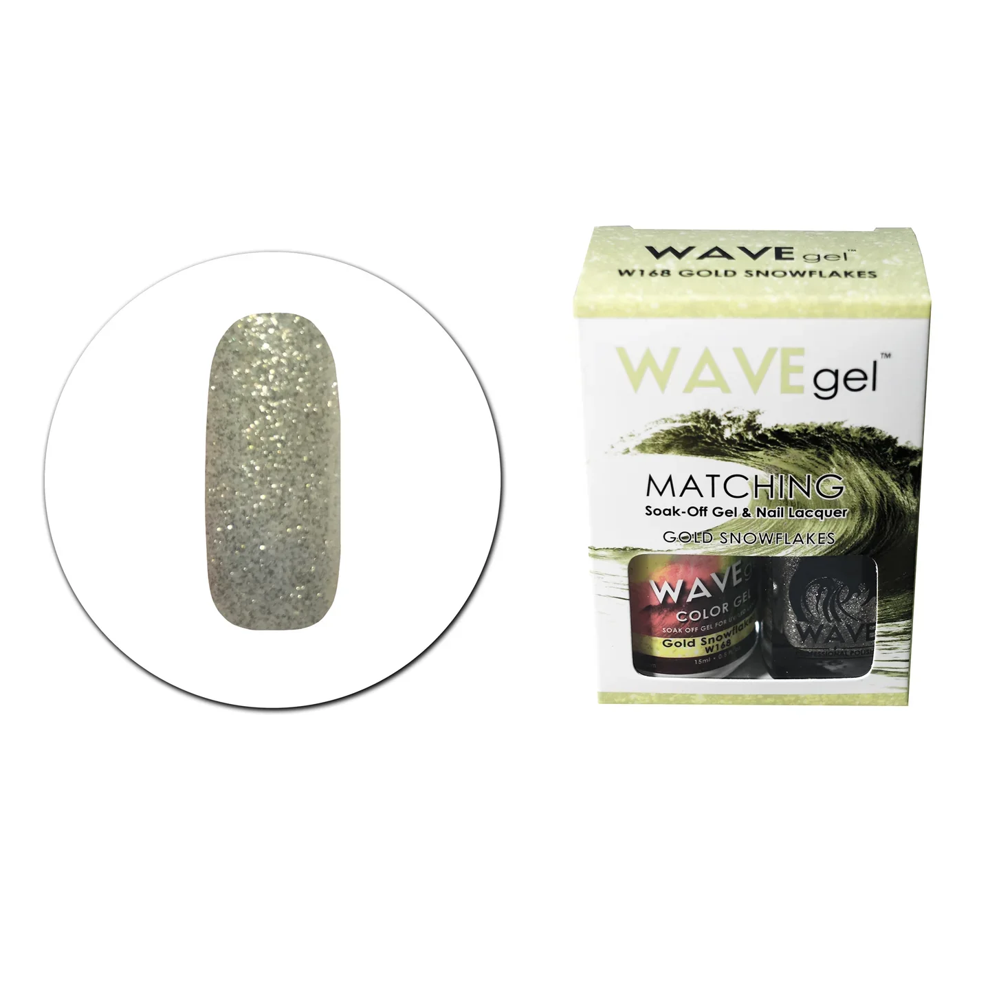 WaveGel Duo - 168 Gold Snowflakes