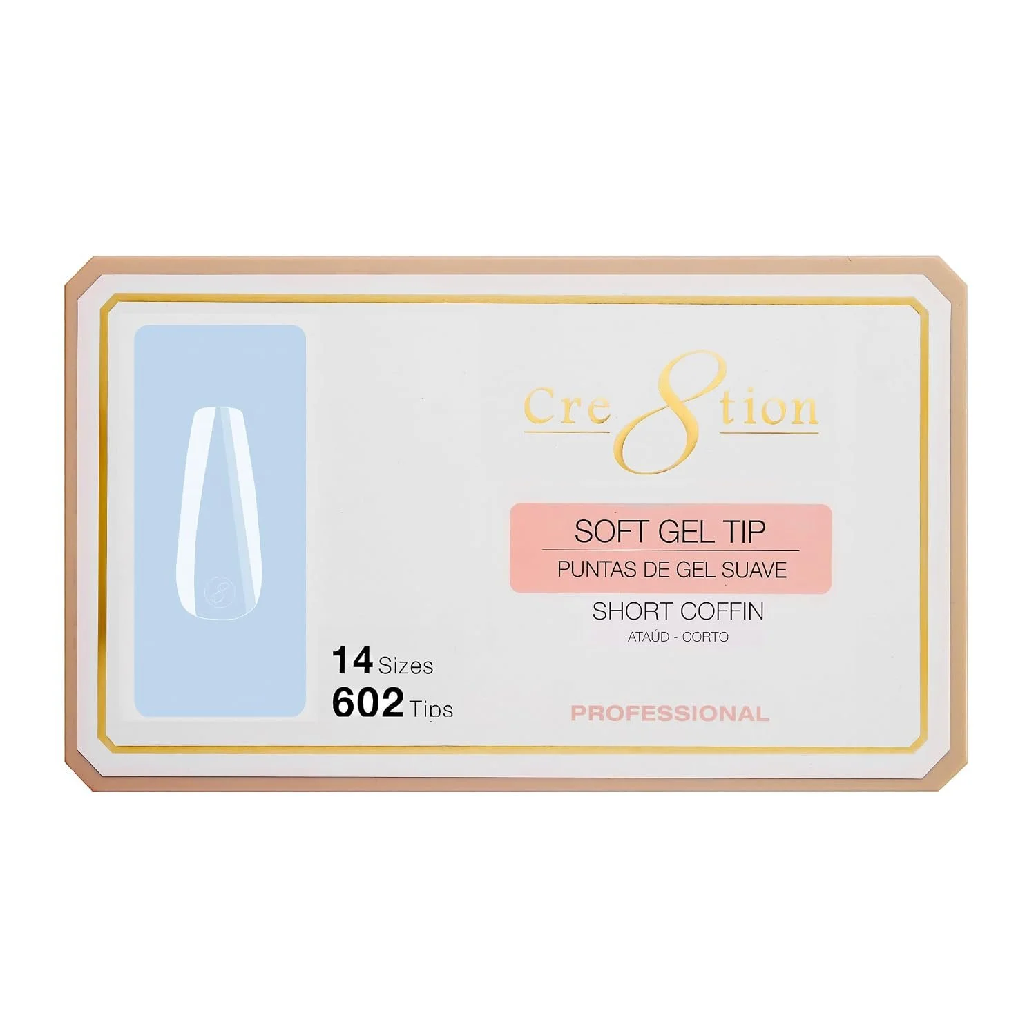 Cre8tion Soft Gel Tip - Coffin 602pc