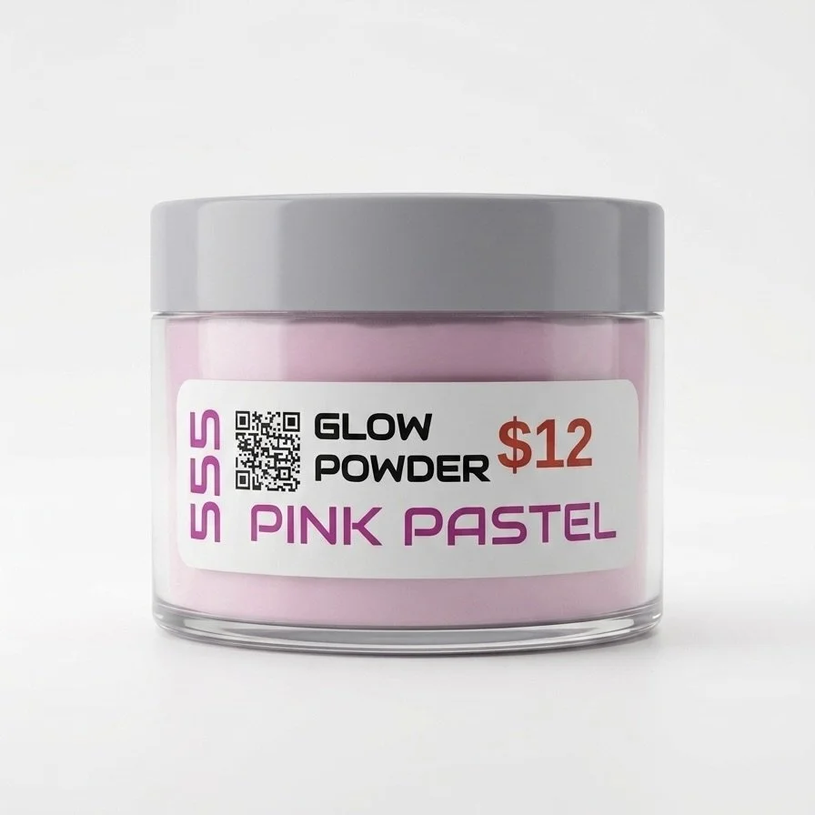 555 Glow in The Dark Pink Pastel Acrylic Powder