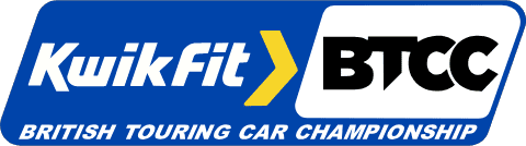 Logo for the British Touring Car Championship (BTCC) featuring 'Kwik Fit' as a sponsor logo.