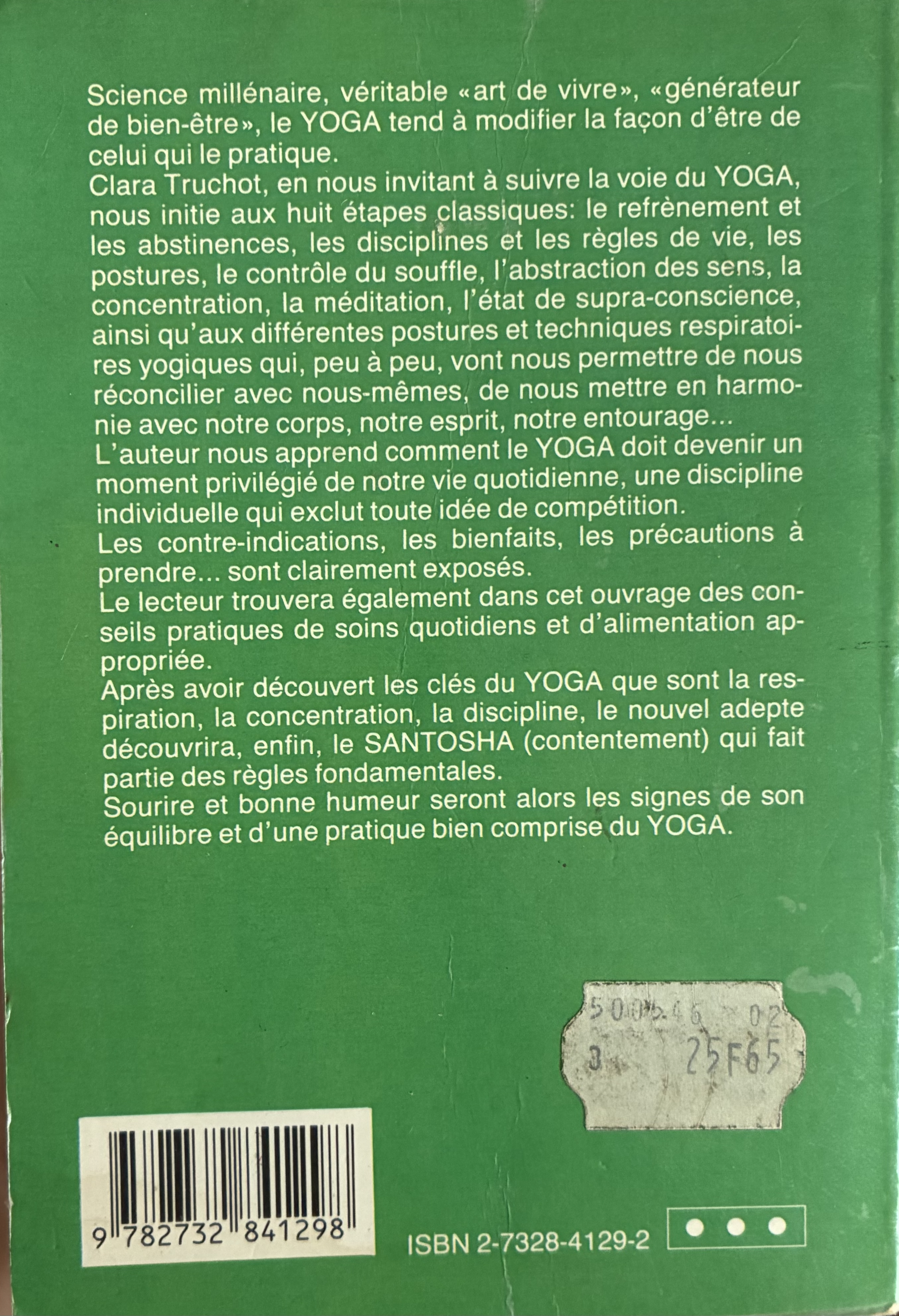La Voie du Yoga, Clara Truchot, 1978 (verso)